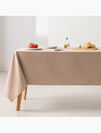Nappe antitache avec tissu texturé, motif à carreaux quadrillés - Gamusi.