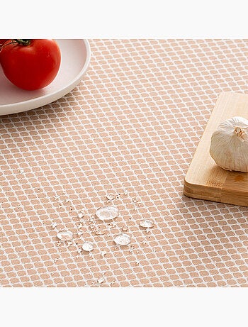 Nappe antitache avec tissu texturé, motif à carreaux quadrillés - Gamusi.