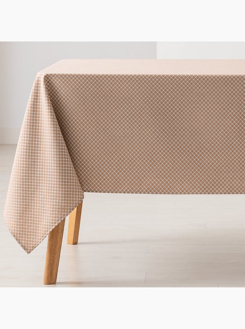 Nappe antitache avec tissu texturé, motif à carreaux quadrillés - Gamusi. - Kiabi
