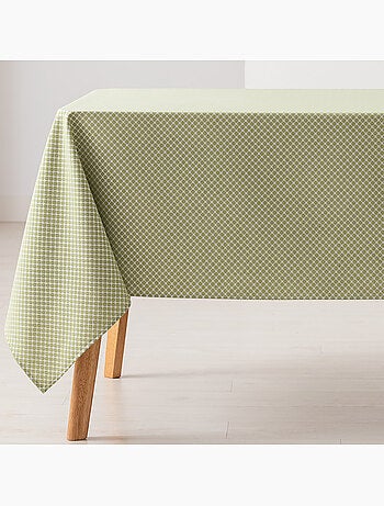 Nappe antitache avec tissu texturé, motif à carreaux quadrillés - Gamusi.