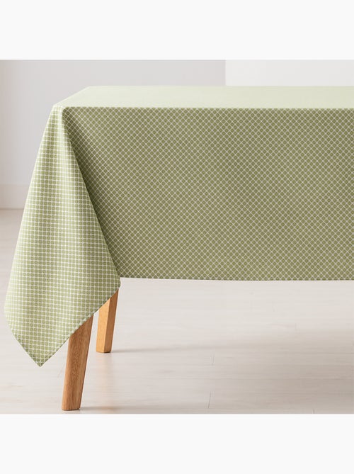 Nappe antitache avec tissu texturé, motif à carreaux quadrillés - Gamusi. - Kiabi