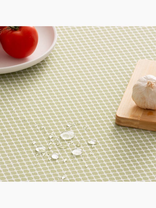 Nappe antitache avec tissu texturé, motif à carreaux quadrillés - Gamusi. - Kiabi