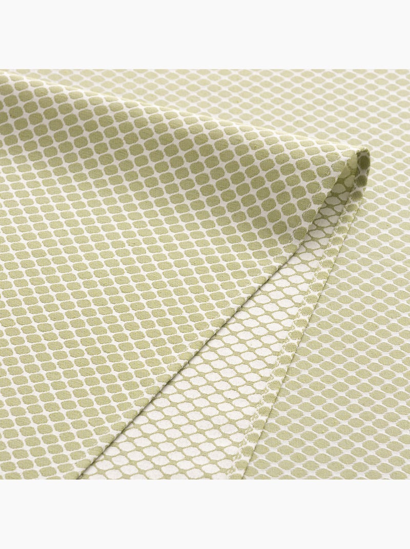 Nappe antitache avec tissu texturé, motif à carreaux quadrillés - Gamusi. Vert - Kiabi