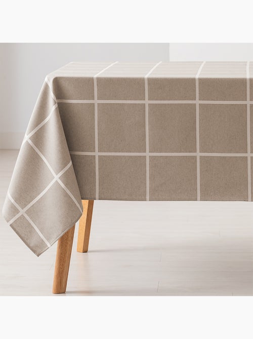 Nappe antitache avec tissu texturé, motif à grands carreaux - Gamusi. - Kiabi