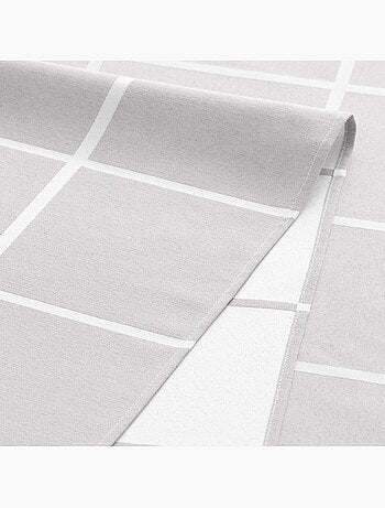 Nappe antitache avec tissu texturé, motif à grands carreaux - Gamusi.