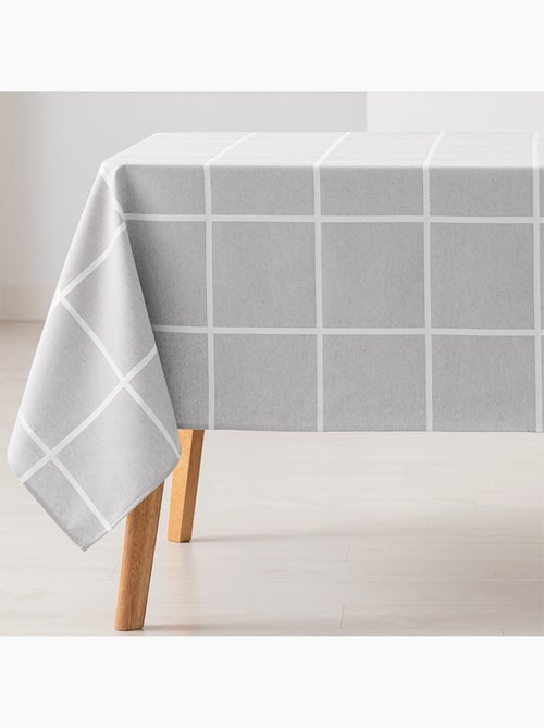 Nappe antitache avec tissu texturé, motif à grands carreaux - Gamusi. - Kiabi