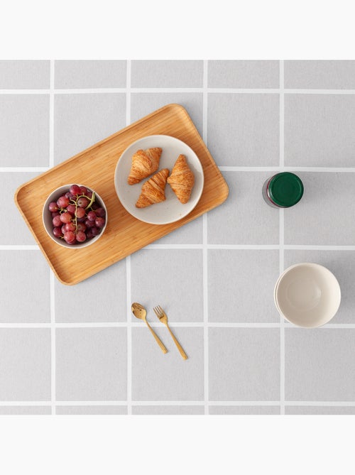 Nappe antitache avec tissu texturé, motif à grands carreaux - Gamusi. - Kiabi