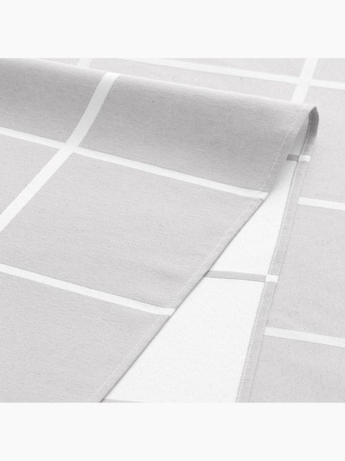 Nappe antitache avec tissu texturé, motif à grands carreaux - Gamusi. - Kiabi