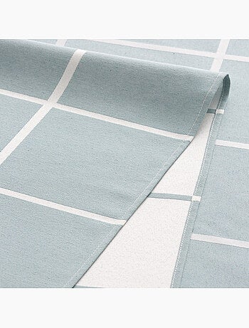 Nappe antitache avec tissu texturé, motif à grands carreaux - Gamusi.