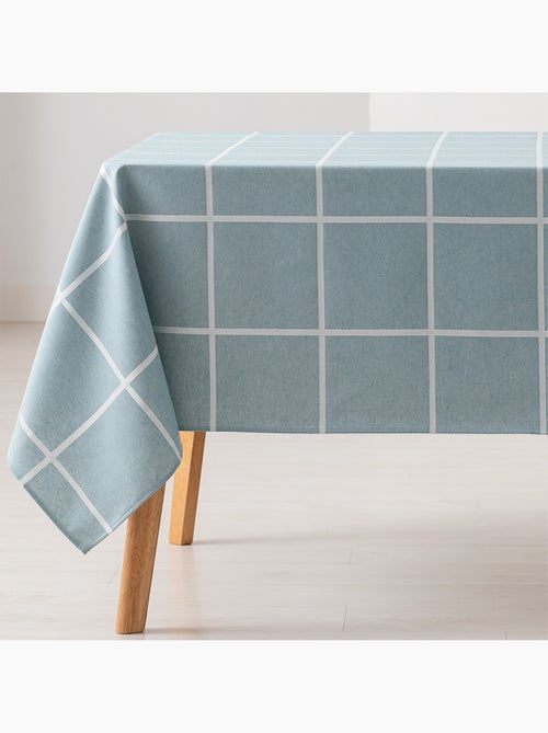 Nappe antitache avec tissu texturé, motif à grands carreaux - Gamusi. - Kiabi