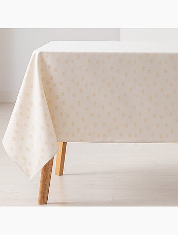 Nappe antitache avec tissu texturé, motif à pois - Gamusi.