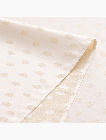 Nappe antitache avec tissu texturé, motif à pois - Gamusi.