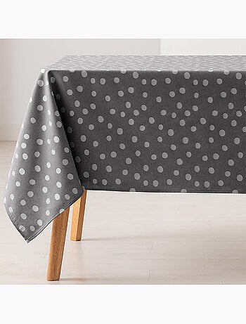 Nappe antitache avec tissu texturé, motif à pois - Gamusi.