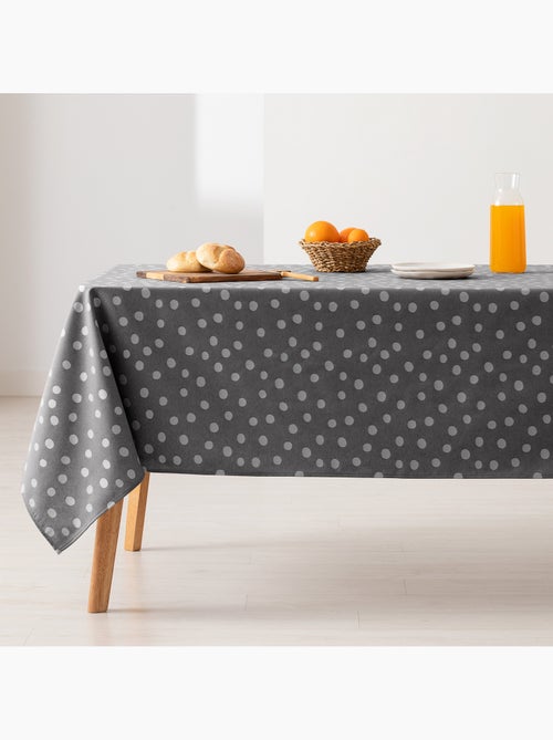 Nappe antitache avec tissu texturé, motif à pois - Gamusi. - Kiabi