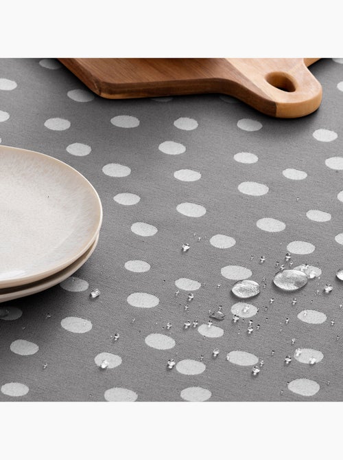 Nappe antitache avec tissu texturé, motif à pois - Gamusi. - Kiabi