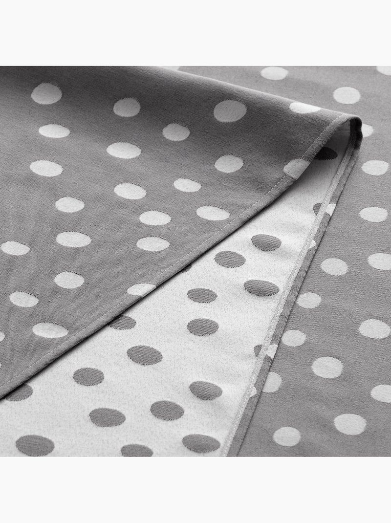 Nappe antitache avec tissu texturé, motif à pois - Gamusi. gris anthracite - Kiabi