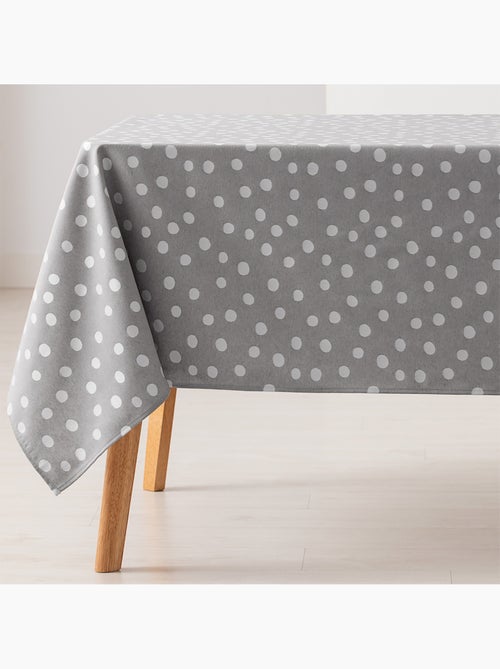 Nappe antitache avec tissu texturé, motif à pois - Gamusi. - Kiabi