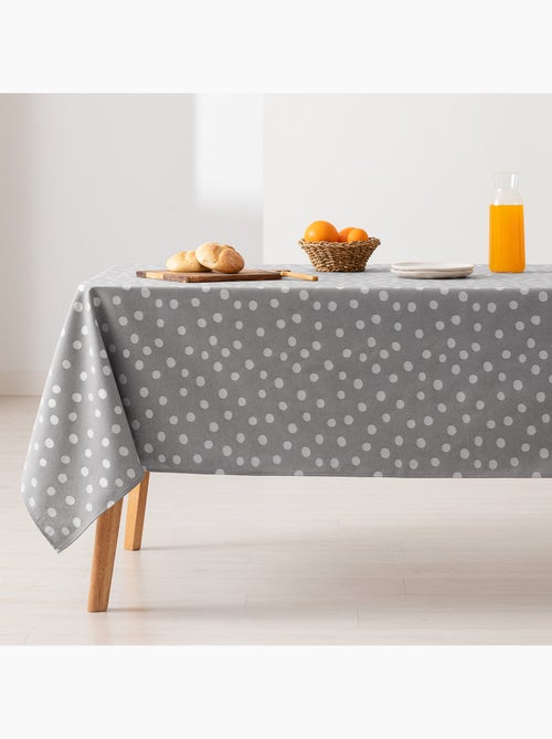 Nappe antitache avec tissu texturé, motif à pois - Gamusi. - Kiabi