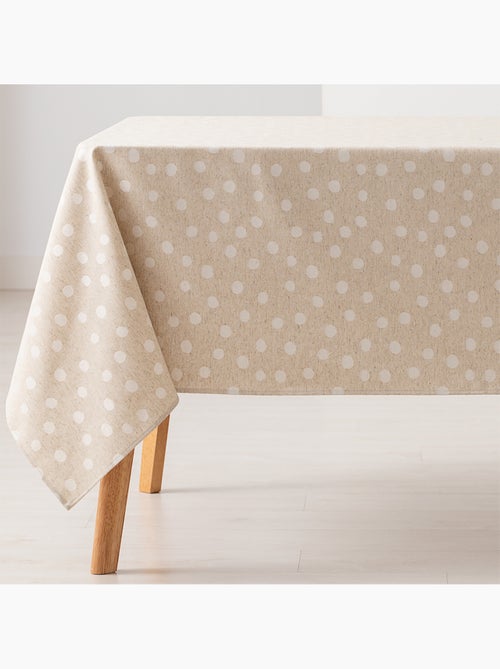 Nappe antitache avec tissu texturé, motif à pois - Gamusi. - Kiabi
