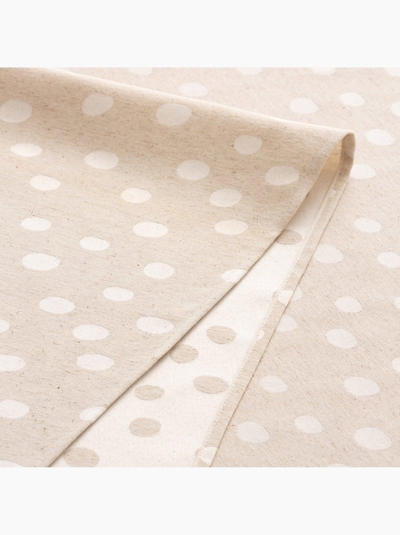Nappe antitache avec tissu texturé, motif à pois - Gamusi. Ocre - Kiabi