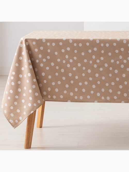 Nappe antitache avec tissu texturé, motif à pois - Gamusi. - Kiabi