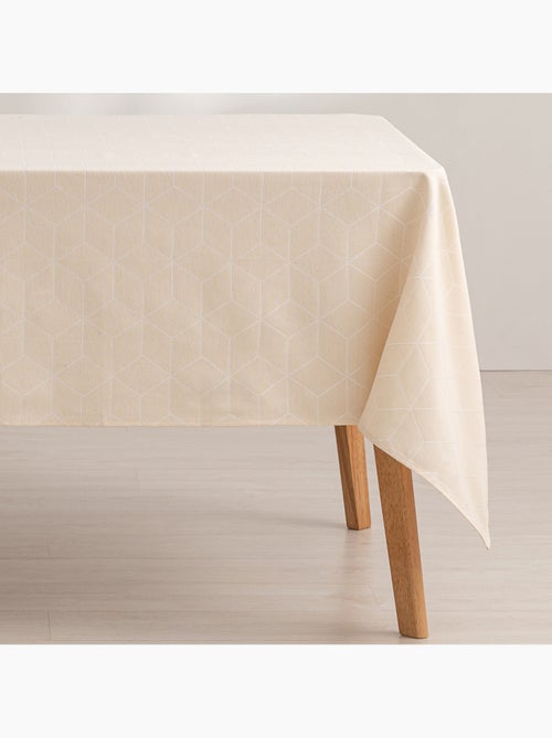 Nappe antitache avec tissu texturé, motif géométrique - Gamusi. - Kiabi Nappe antitache avec tissu texturé, motif géométrique - Gamusi. - Kiabi