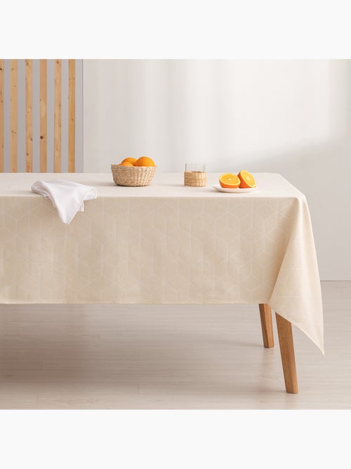 Nappe antitache avec tissu texturé, motif géométrique - Gamusi. - Kiabi Nappe antitache avec tissu texturé, motif géométrique - Gamusi. - Kiabi