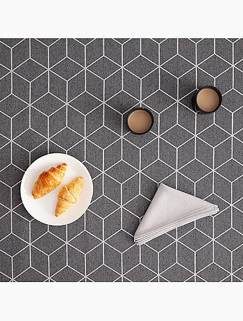 Nappe antitache avec tissu texturé, motif géométrique - Gamusi.
