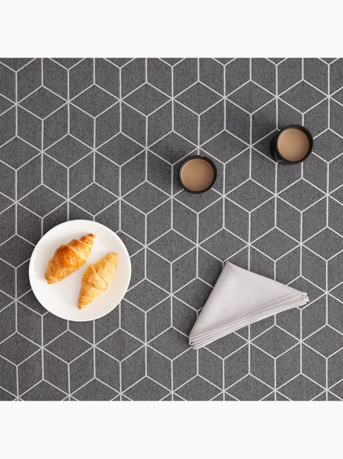 Nappe antitache avec tissu texturé, motif géométrique - Gamusi. - Kiabi