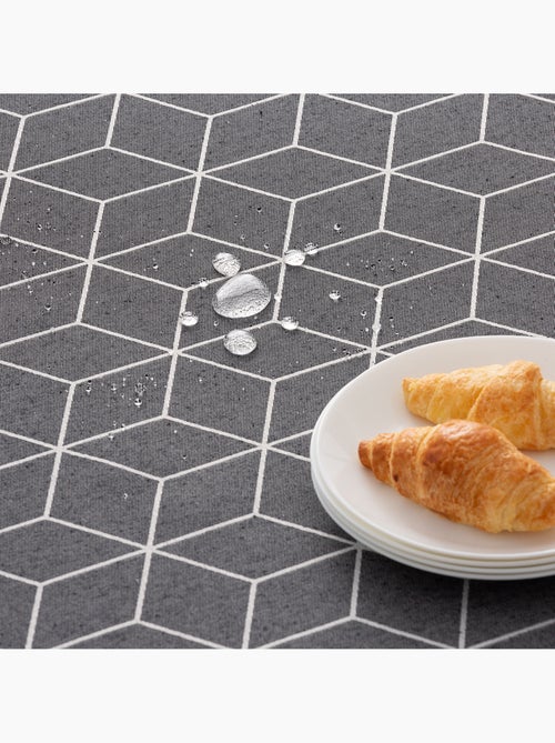 Nappe antitache avec tissu texturé, motif géométrique - Gamusi. - Kiabi