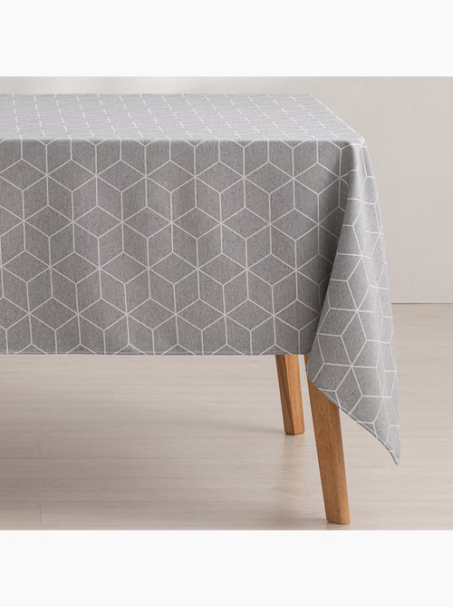 Nappe antitache avec tissu texturé, motif géométrique - Gamusi. - Kiabi
