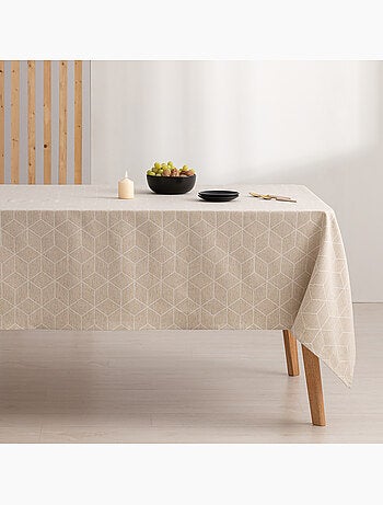 Nappe antitache avec tissu texturé, motif géométrique - Gamusi.
