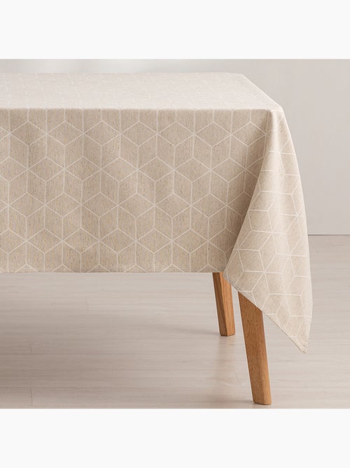 Nappe antitache avec tissu texturé, motif géométrique - Gamusi. - Kiabi