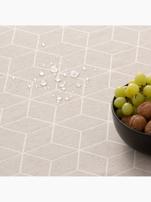 Nappe antitache avec tissu texturé, motif géométrique - Gamusi. - Kiabi