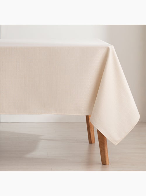 Nappe antitache avec tissu texturé, motif nid d'abeille - Gamusi. - Kiabi