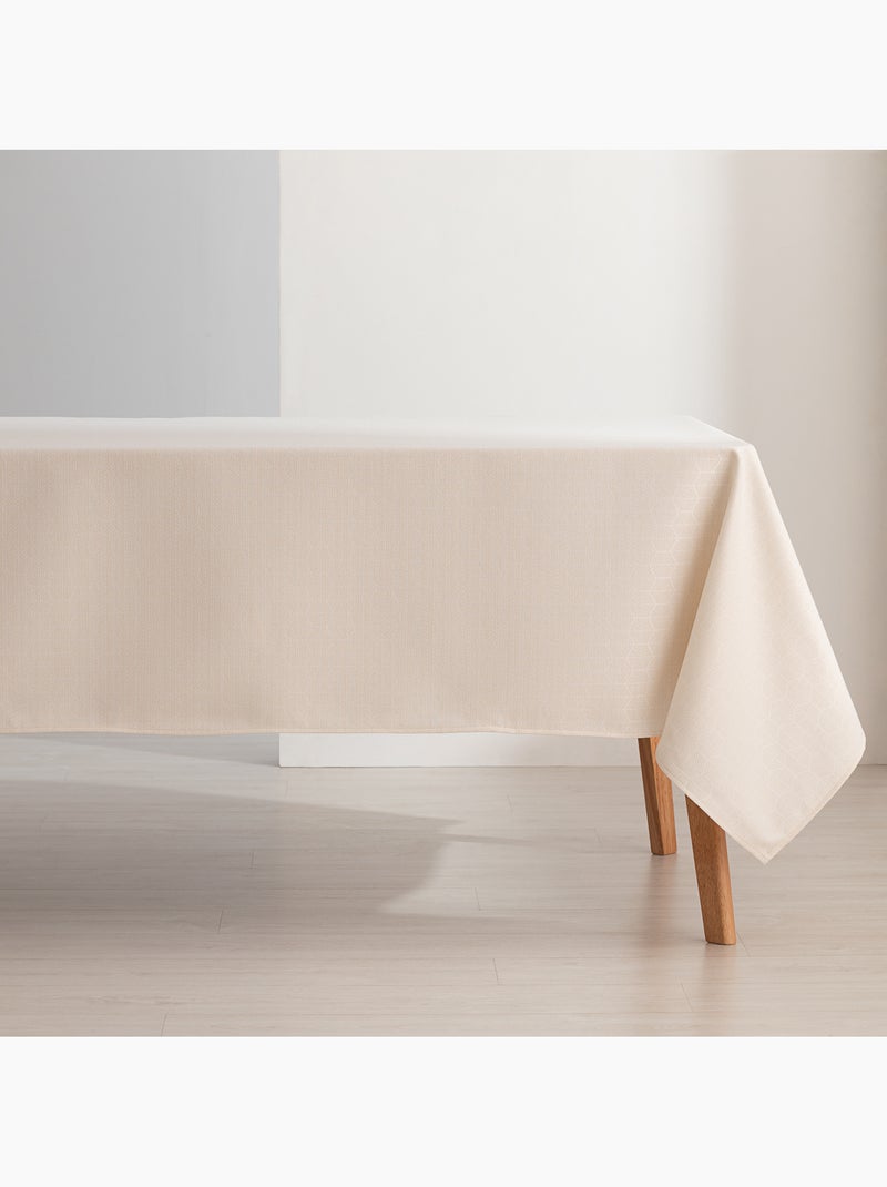 Nappe antitache avec tissu texturé, motif nid d'abeille - Gamusi. Gold - Kiabi