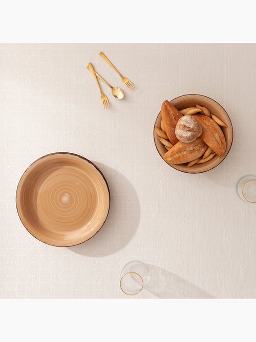 Nappe antitache avec tissu texturé, motif nid d'abeille - Gamusi. - Kiabi