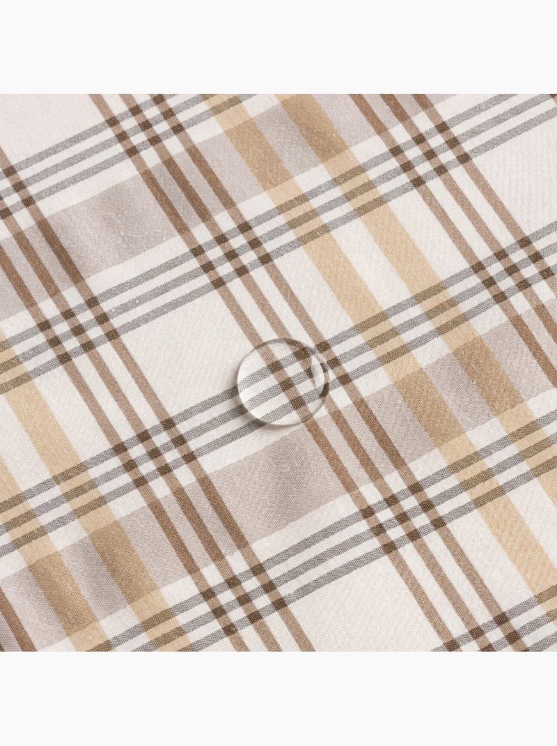 Nappe antitache motif tartan, toucher et tombé naturels - Gamusi. Beige - Kiabi