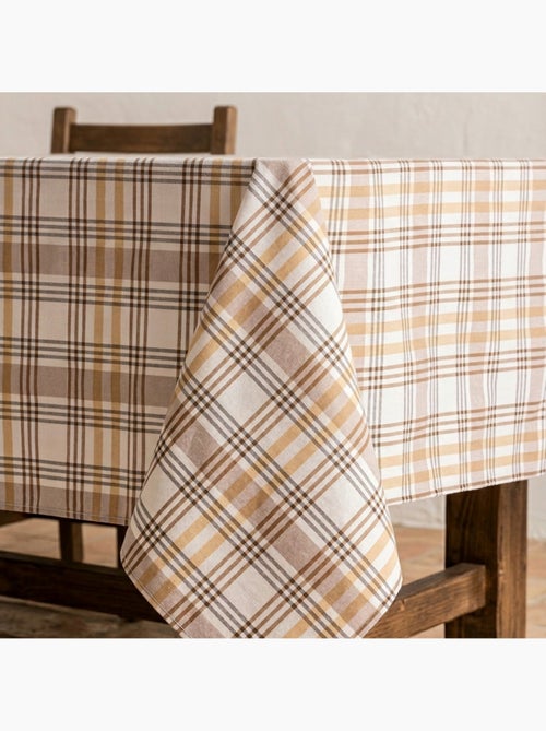 Nappe antitache motif tartan, toucher et tombé naturels - Gamusi. - Kiabi