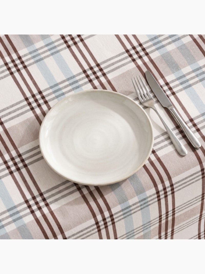 Nappe antitache motif tartan, toucher et tombé naturels - Gamusi. Bleu - Kiabi