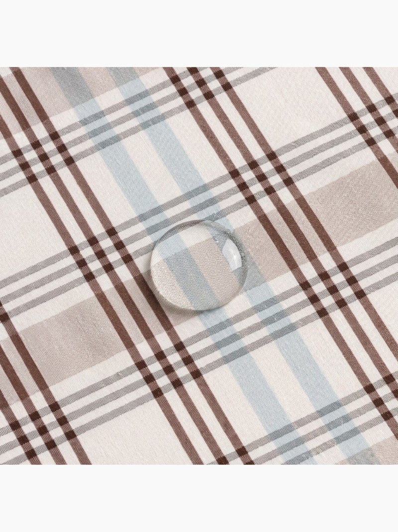 Nappe antitache motif tartan, toucher et tombé naturels - Gamusi. Bleu - Kiabi