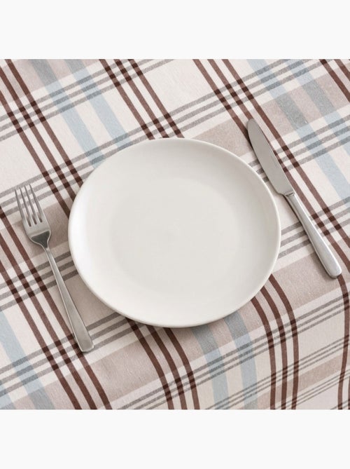 Nappe antitache motif tartan, toucher et tombé naturels - Gamusi. - Kiabi