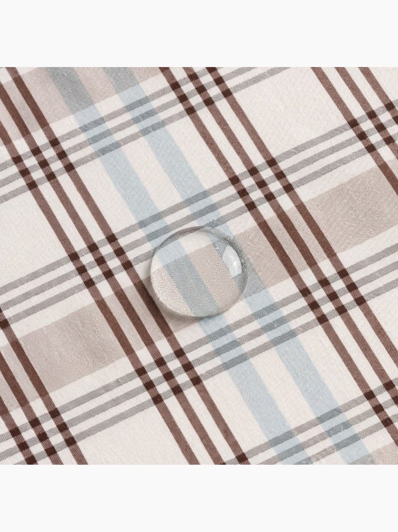 Nappe antitache motif tartan, toucher et tombé naturels - Gamusi. Bleu - Kiabi