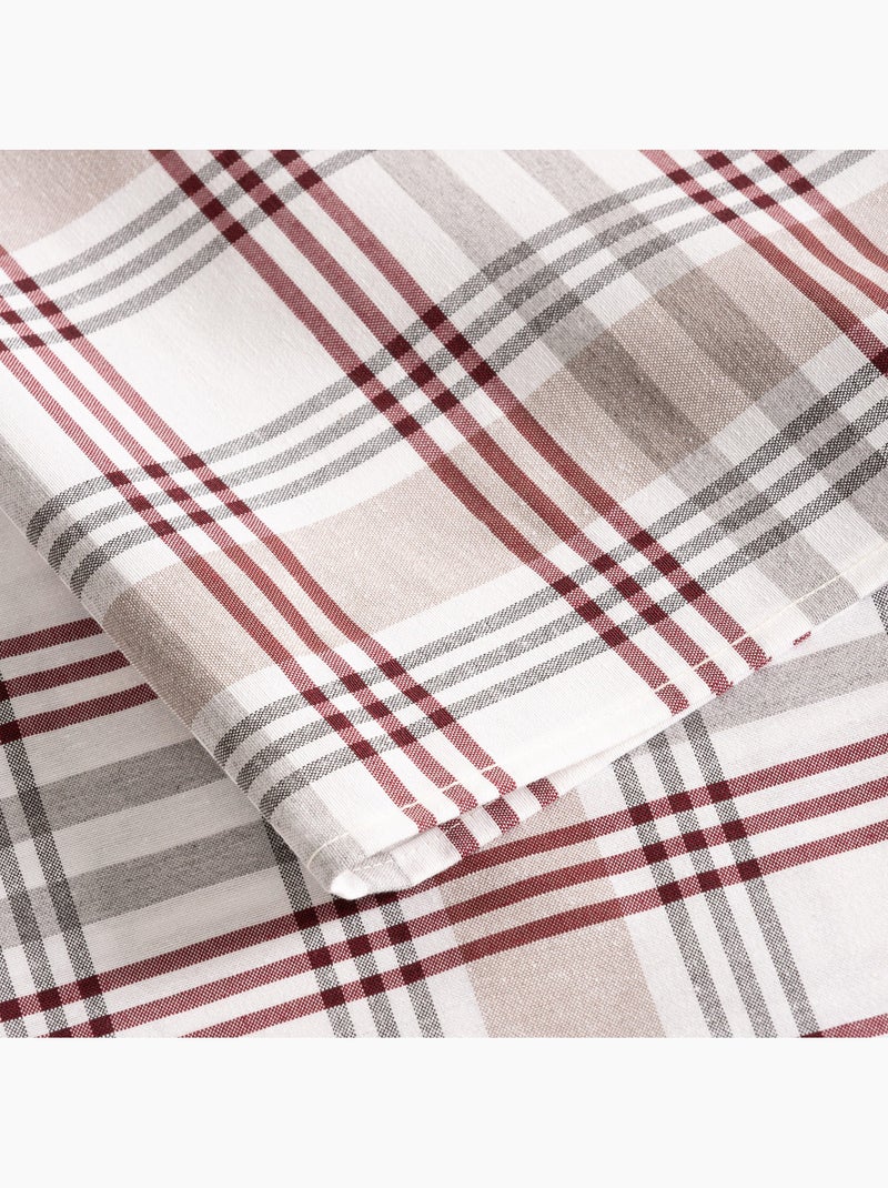 Nappe antitache motif tartan, toucher et tombé naturels - Gamusi. Gris - Kiabi