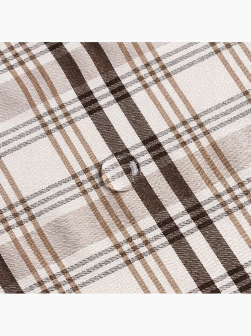 Nappe antitache motif tartan, toucher et tombé naturels - Gamusi. Marron chocolat - Kiabi