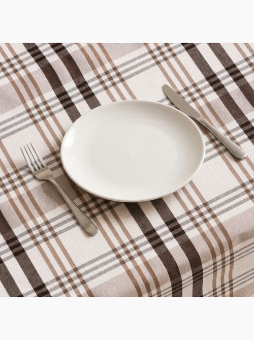 Nappe antitache motif tartan, toucher et tombé naturels - Gamusi. - Kiabi