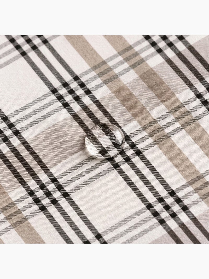 Nappe antitache motif tartan, toucher et tombé naturels - Gamusi. Ocre - Kiabi