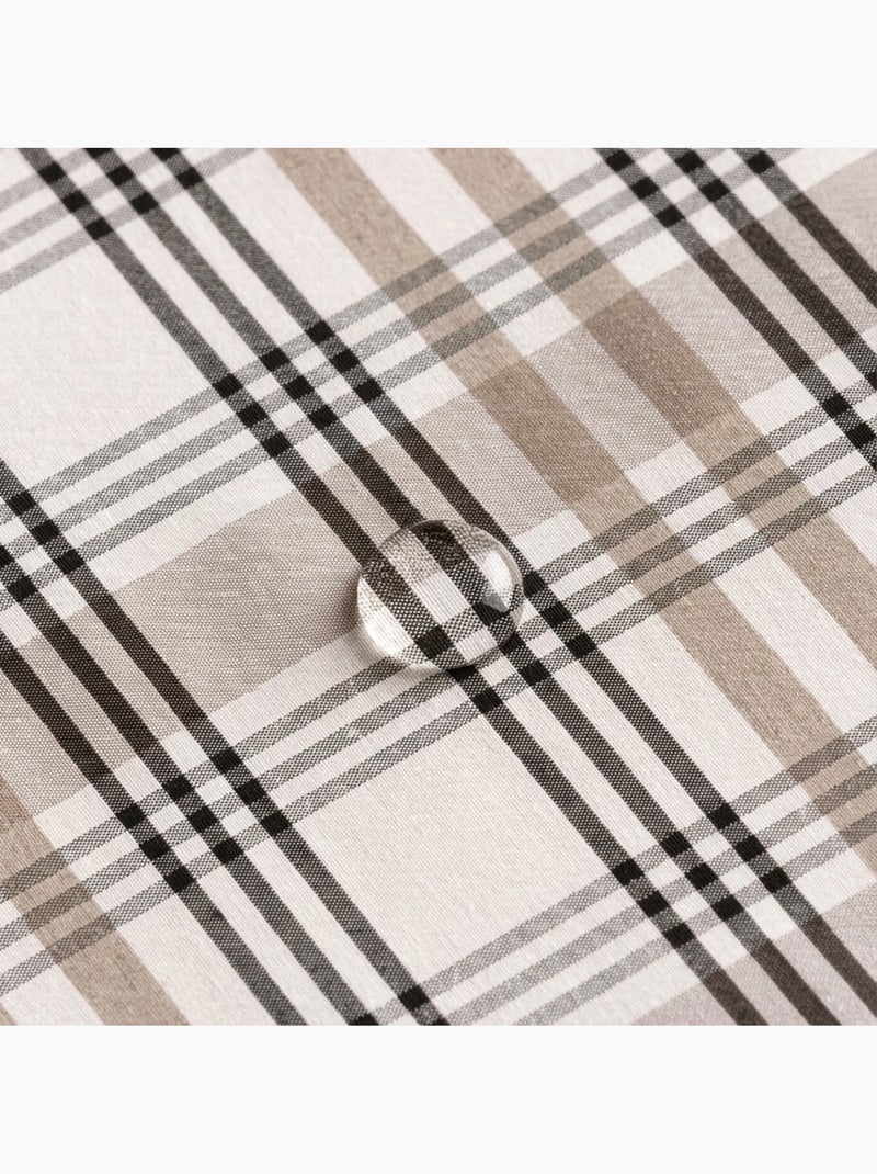 Nappe antitache motif tartan, toucher et tombé naturels - Gamusi. Ocre - Kiabi