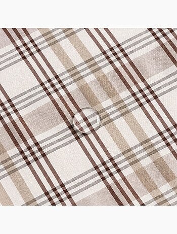 Nappe antitache motif tartan, toucher et tombé naturels - Gamusi.