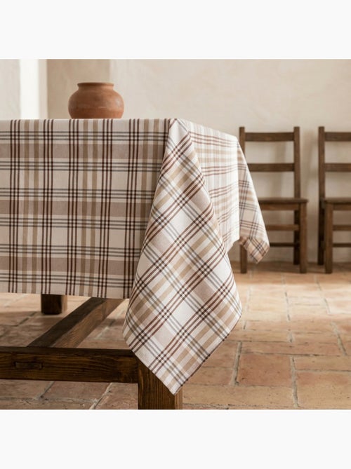 Nappe antitache motif tartan, toucher et tombé naturels - Gamusi. - Kiabi
